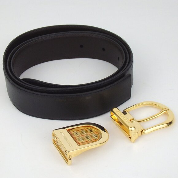 Authentic BURBERRY Reversible replacement buckle belt leather [Used] - Picture 1 of 16